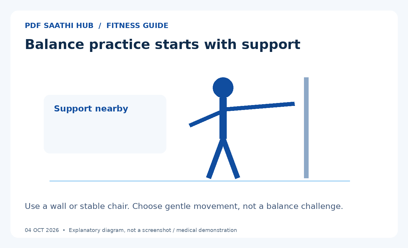 Balance practice starts with support