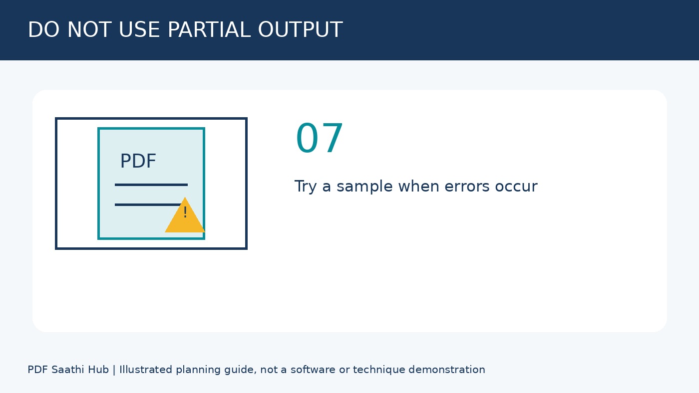 Error पर अधूरी copy इस्तेमाल न करें explanatory diagram