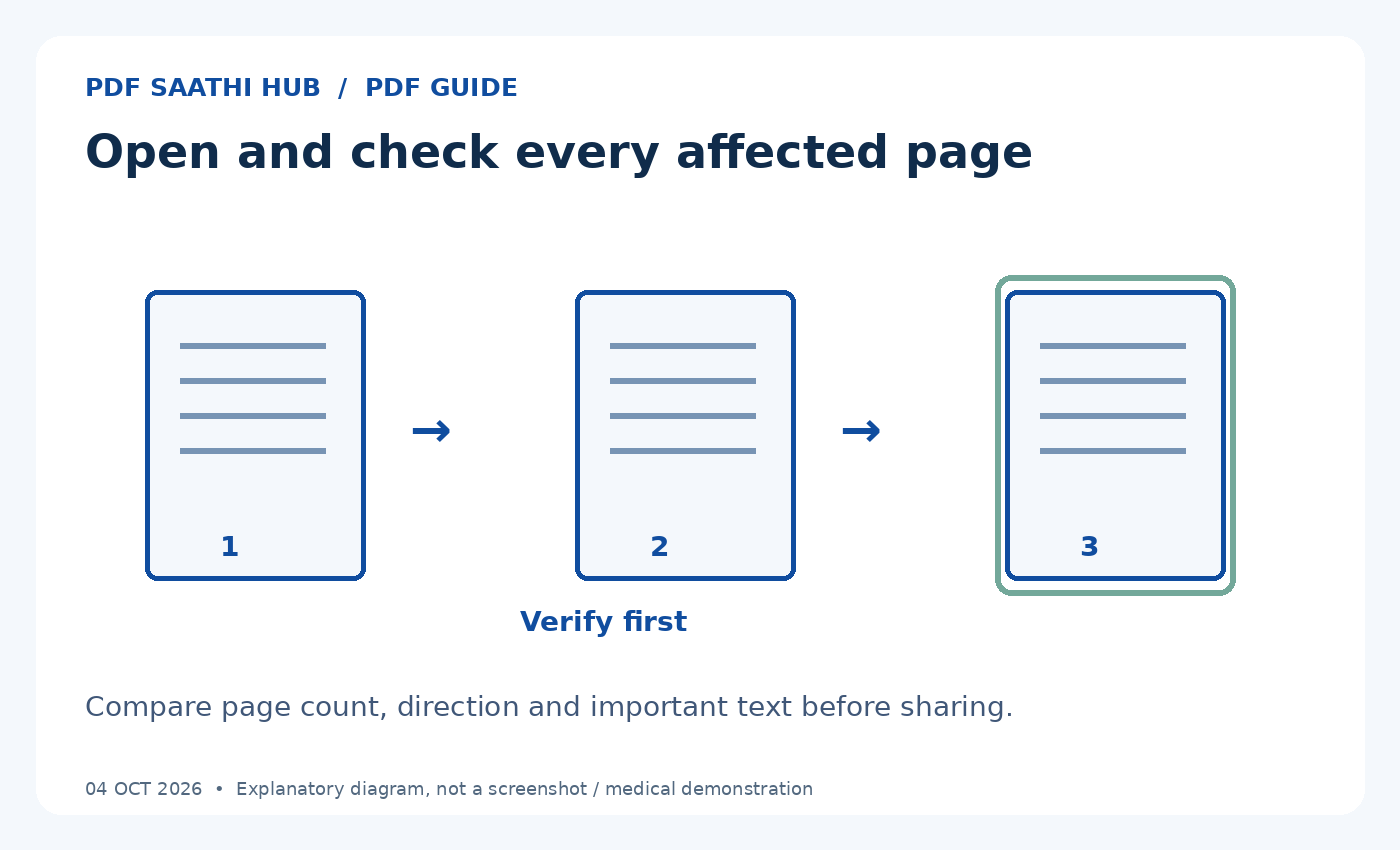 Open and check every affected page