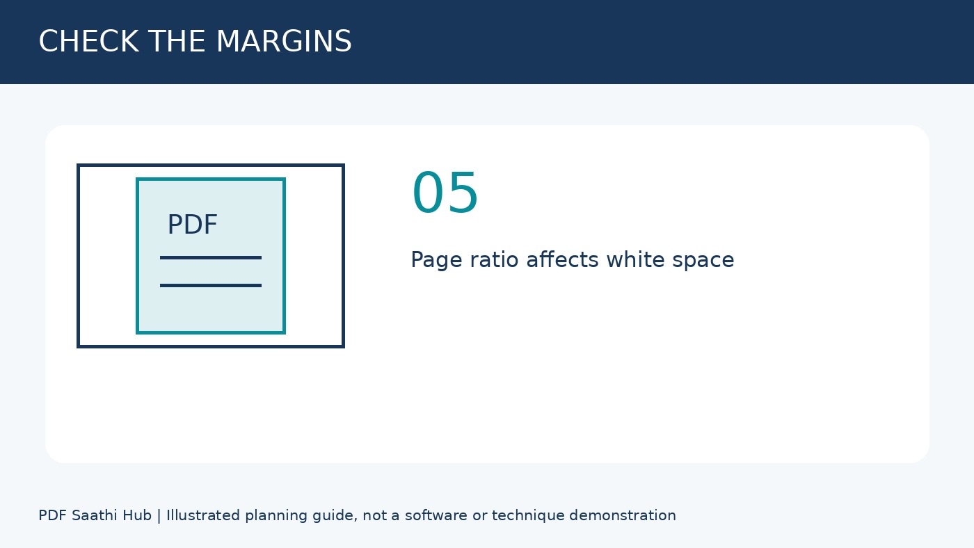 Margins और page ratio जांचें explanatory diagram