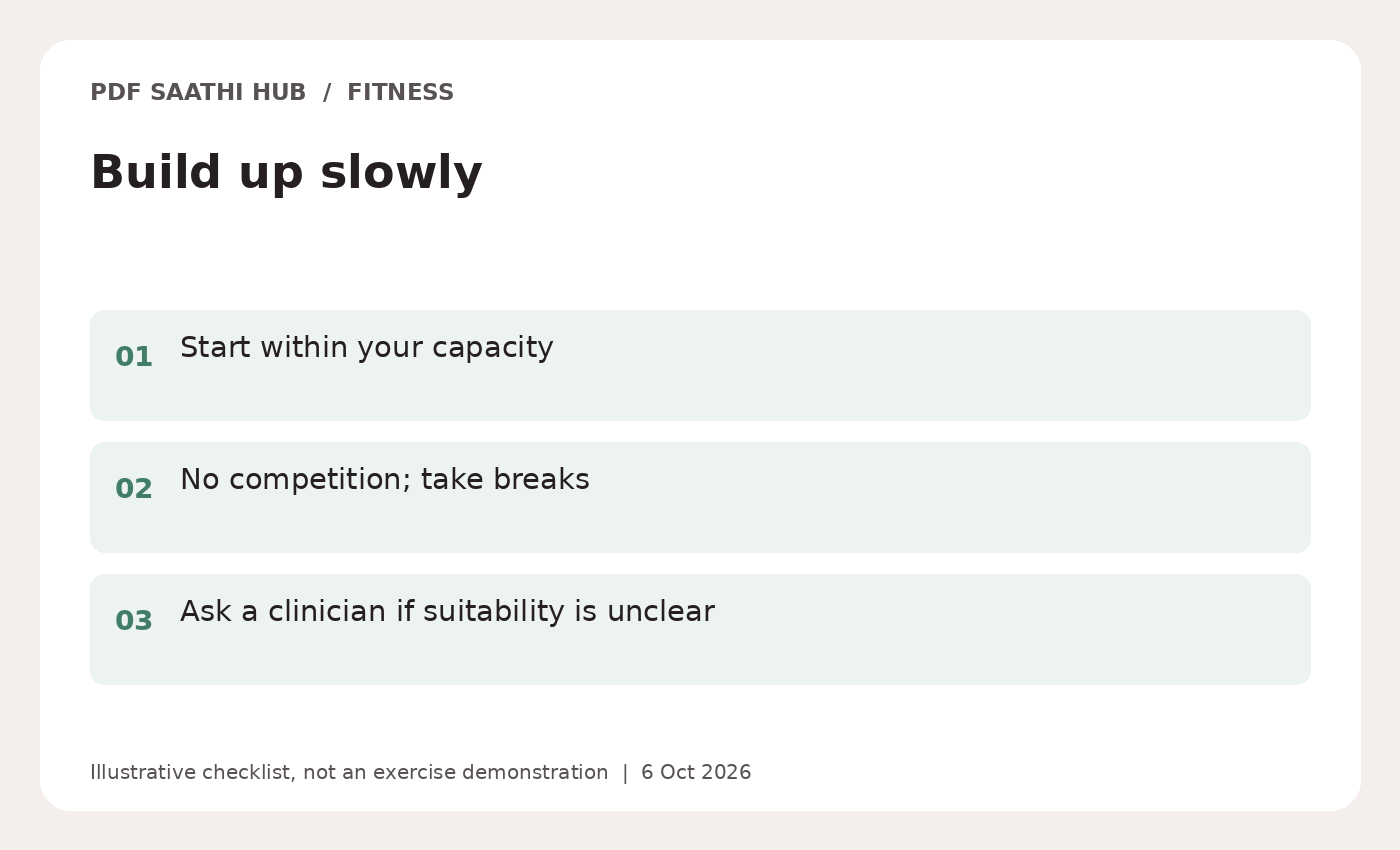 Build up slowly