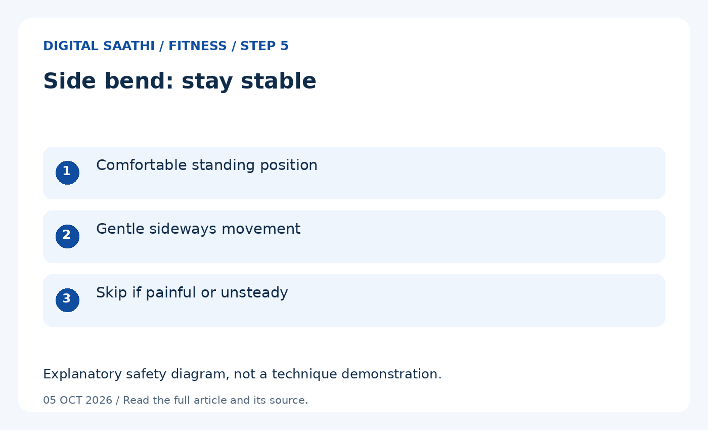 Side bend: stay stable