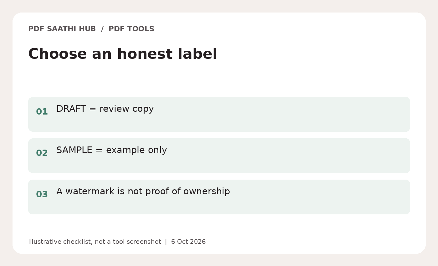 Choose an honest label