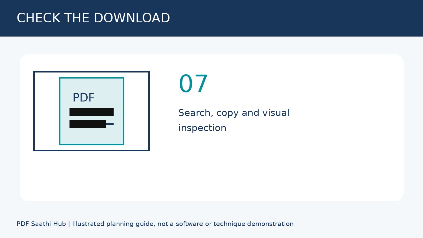 Downloaded copy में search और copy जांचें explanatory diagram