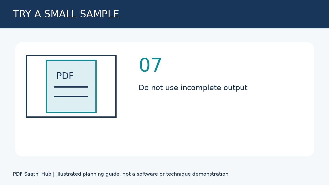 Error के बाद छोटा sample आजमाएं explanatory diagram