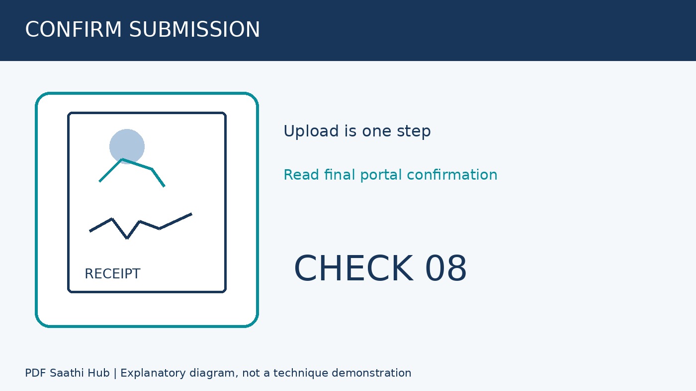 Upload और final submission अलग हैं explanatory diagram