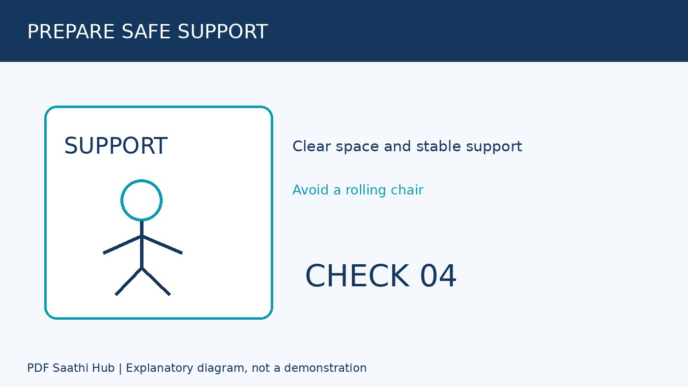 जगह और support तैयार रखें explanatory diagram