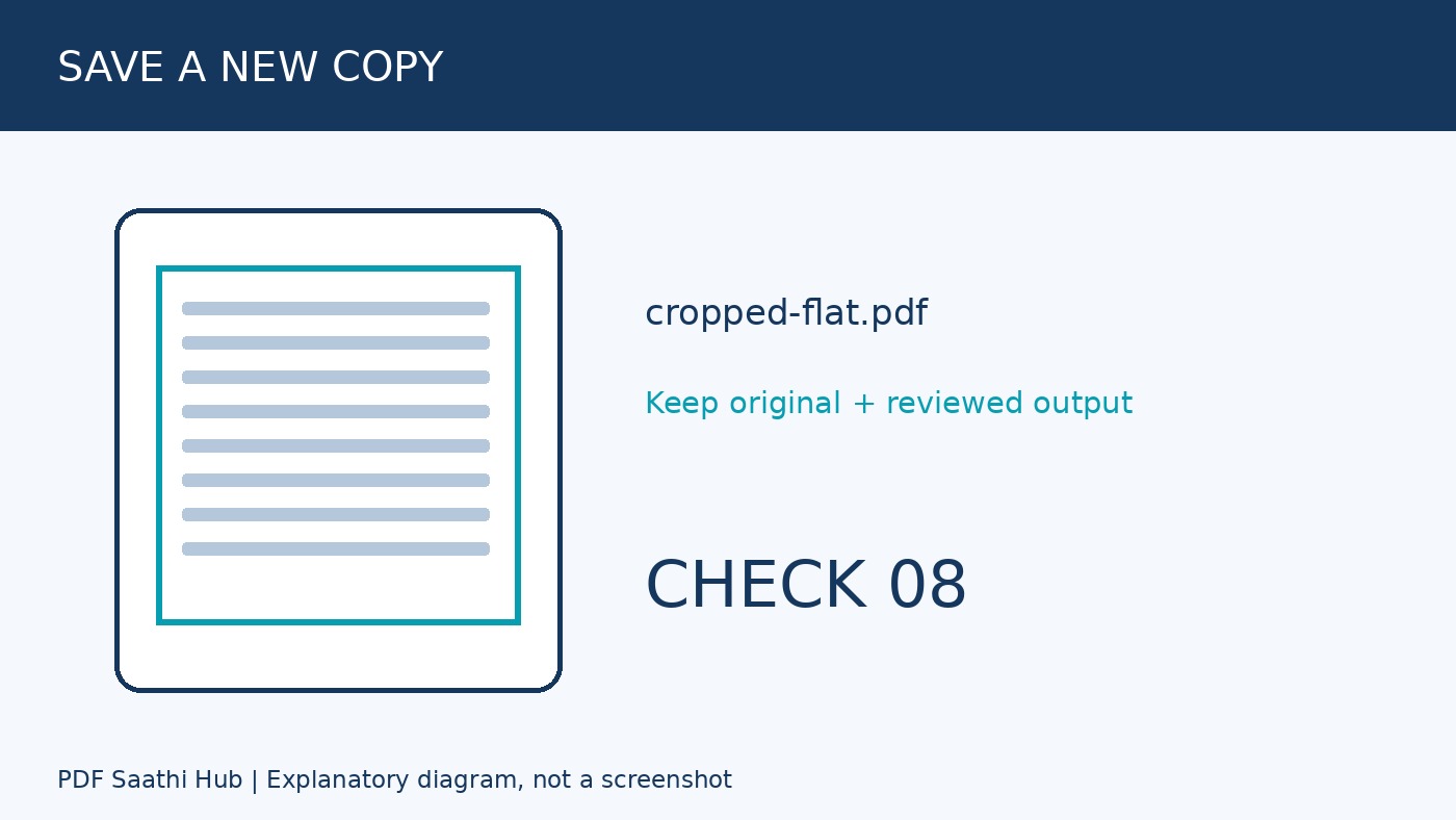 Crop PDF check 8 का अलग explanatory diagram, वास्तविक screenshot नहीं।
