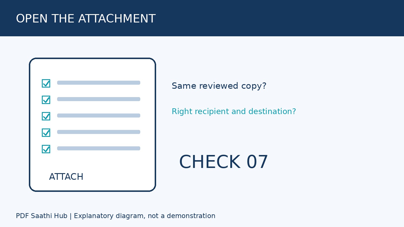 Attachment को फिर खोलें explanatory diagram