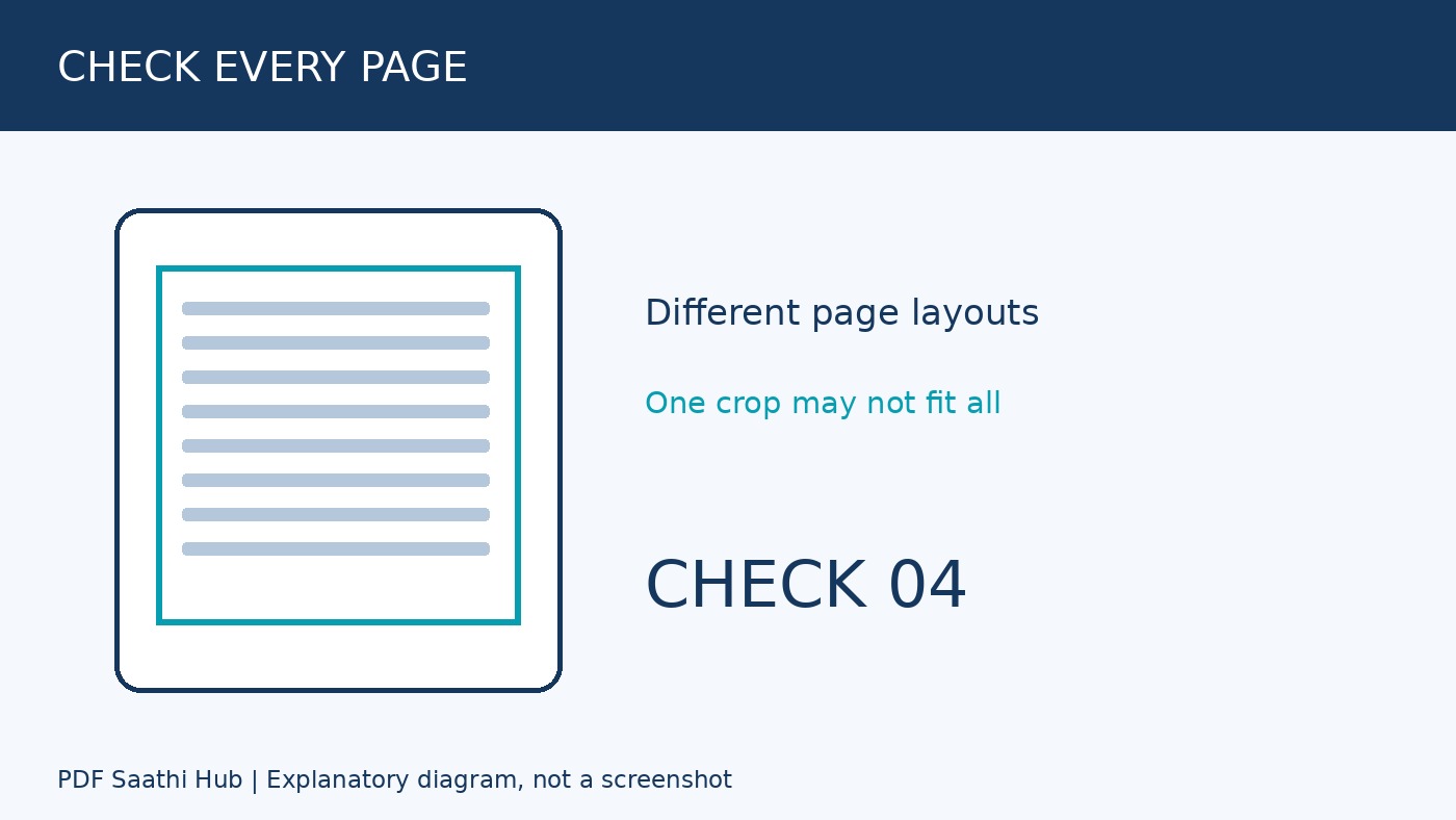 Crop PDF check 4 का अलग explanatory diagram, वास्तविक screenshot नहीं।