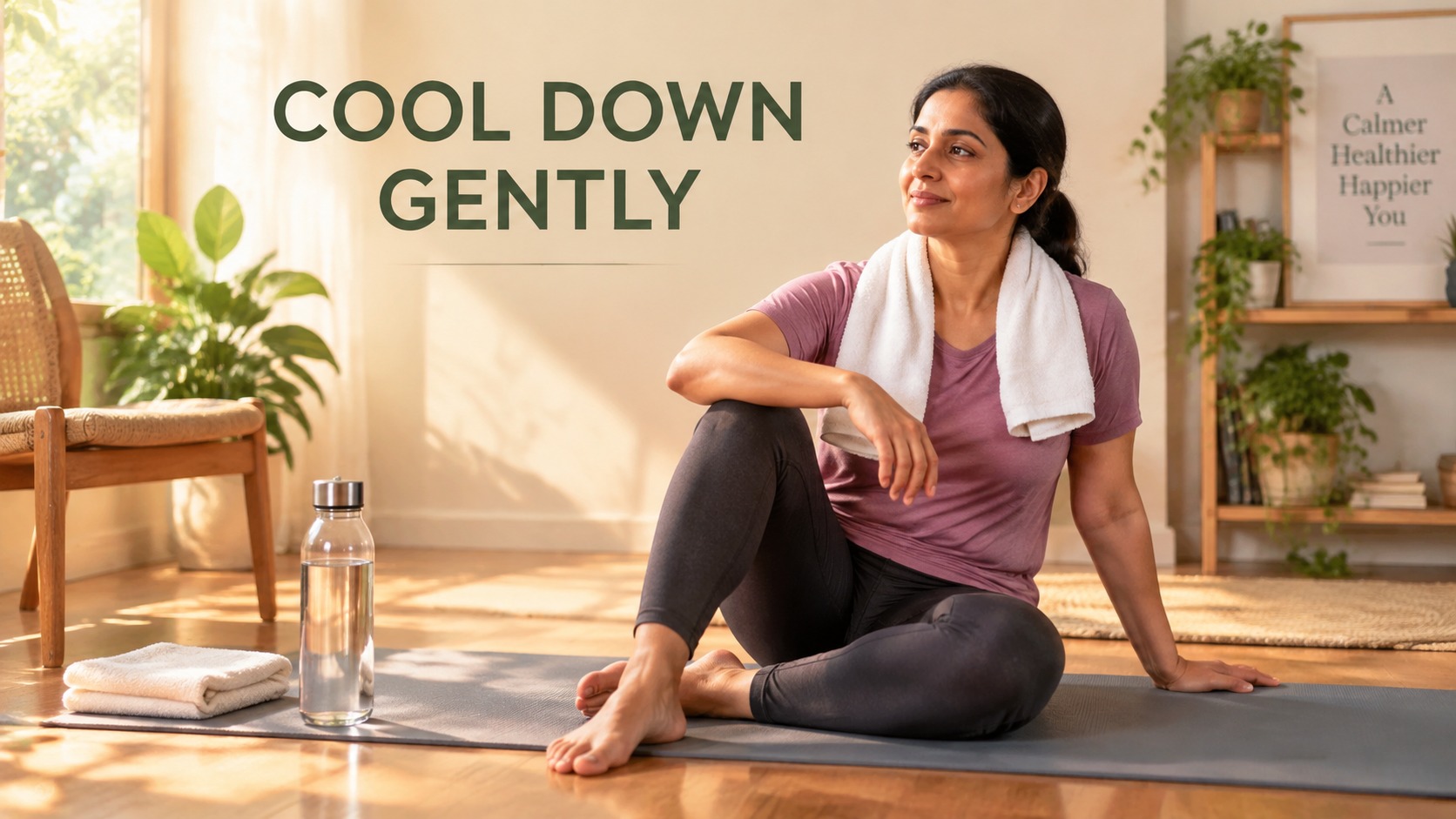 Cool-down cover illustration, not an exercise demonstration