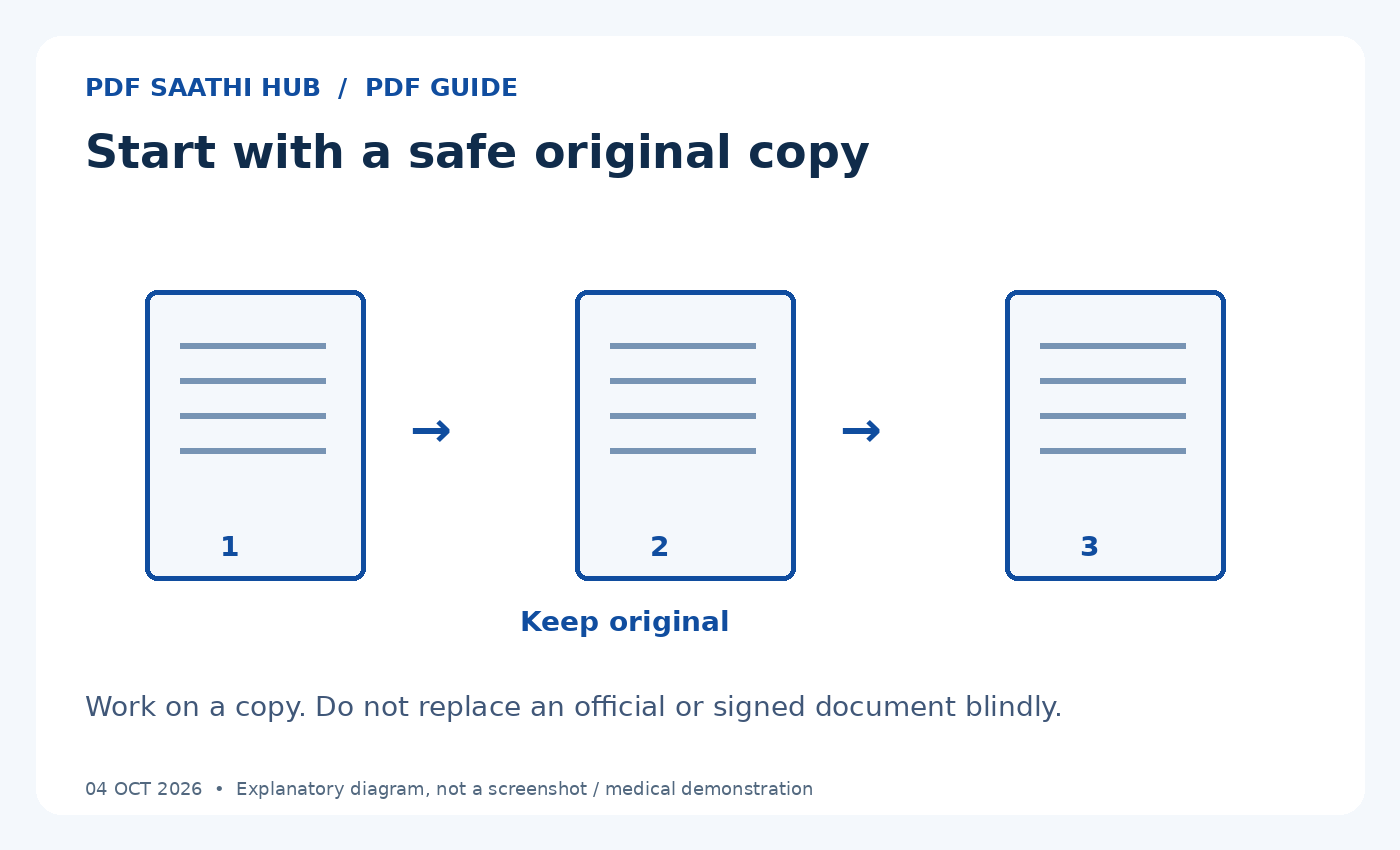 Start with a safe original copy